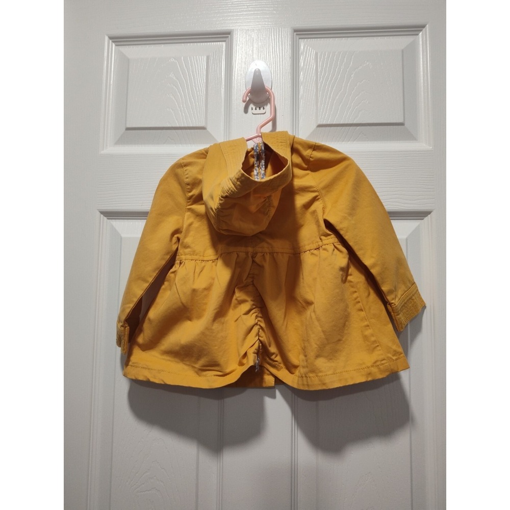 Rachel Zoe Baby Girls Mustard Yellow Hooded Trench Coat Infant‎ Size 18 months - Picture 8 of 9